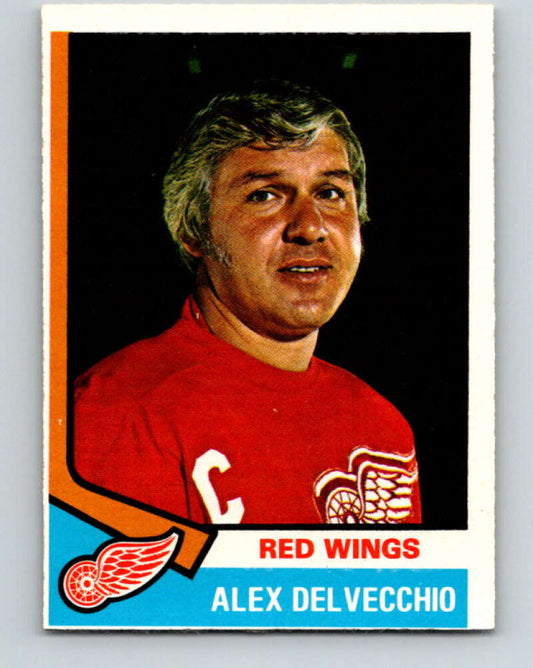 1974-75 O-Pee-Chee #222 Alex Delvecchio CO  Detroit Red Wings  V4774
