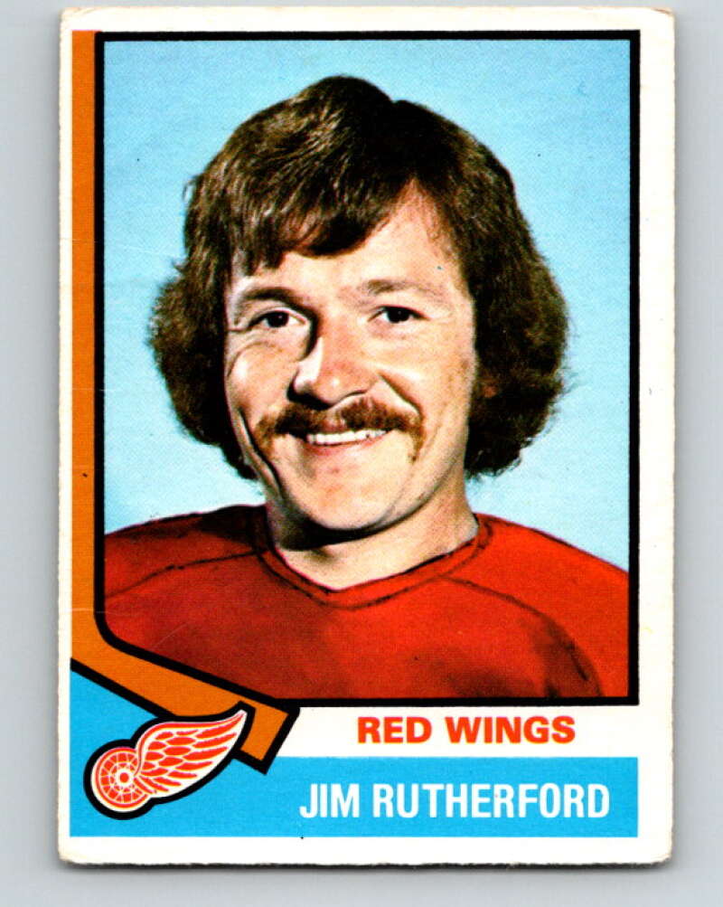 1974-75 O-Pee-Chee #225 Jim Rutherford Detroit Red Wings V4777