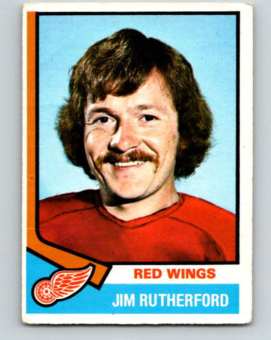 1974-75 O-Pee-Chee #225 Jim Rutherford  Detroit Red Wings  V4777