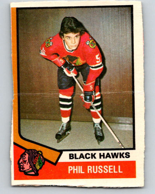 1974-75 O-Pee-Chee #226 Phil Russell  Chicago Blackhawks  V4779
