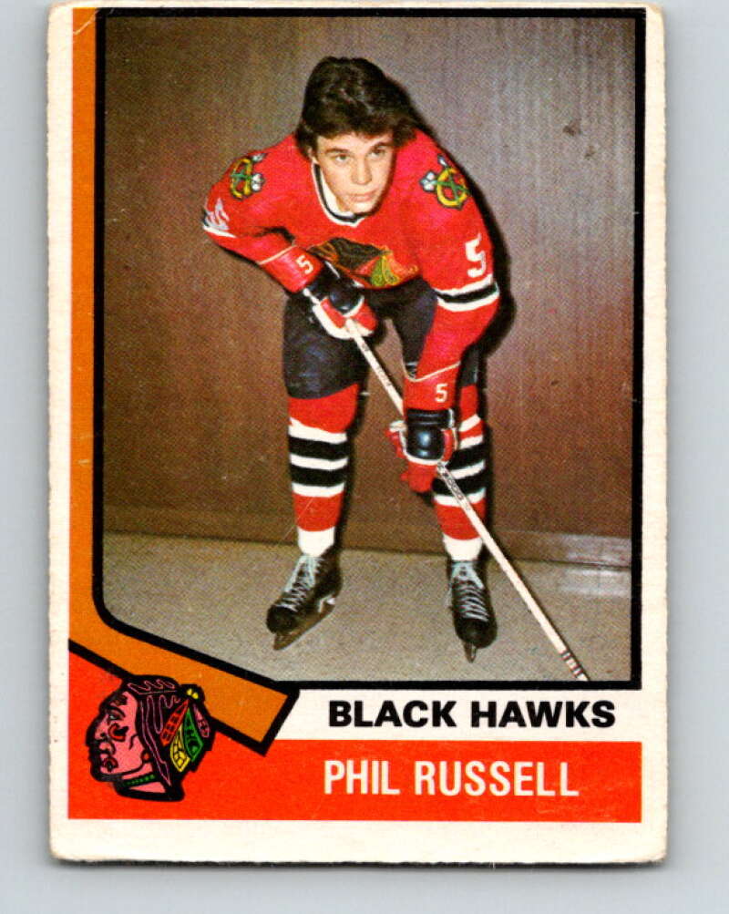 1974-75 O-Pee-Chee #226 Phil Russell Chicago Blackhawks V4780
