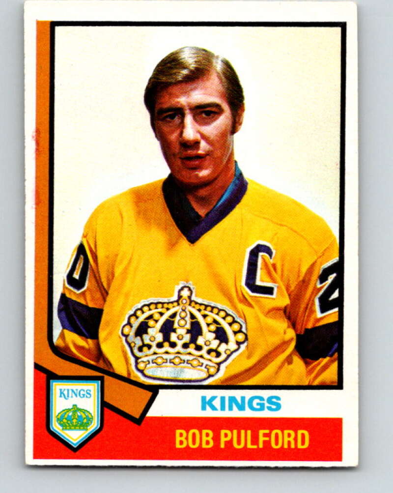 1974-75 O-Pee-Chee #229 Bob Pulford CO Los Angeles Kings V4786