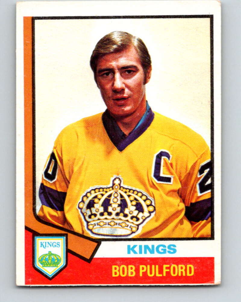 1974-75 O-Pee-Chee #229 Bob Pulford CO Los Angeles Kings V4787