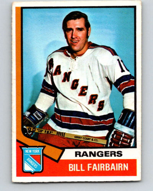 1974-75 O-Pee-Chee #231 Bill Fairbairn  New York Rangers  V4799