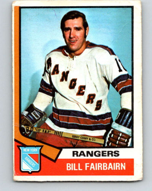 1974-75 O-Pee-Chee #231 Bill Fairbairn  New York Rangers  V4802