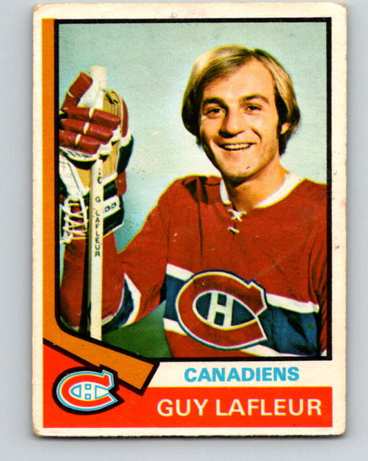 1974-75 O-Pee-Chee #232 Guy Lafleur  Montreal Canadiens  V4804