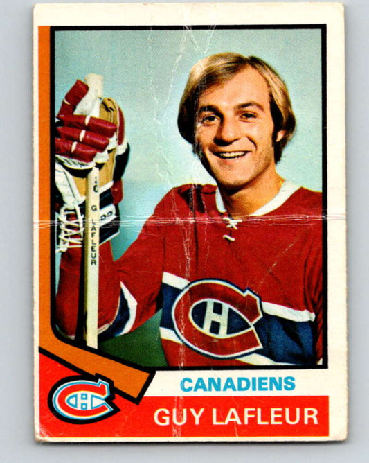 1974-75 O-Pee-Chee #232 Guy Lafleur  Montreal Canadiens  V4806