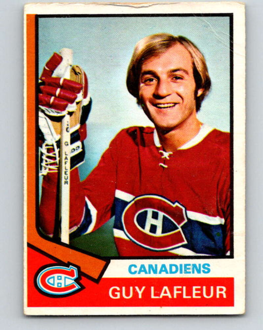 1974-75 O-Pee-Chee #232 Guy Lafleur  Montreal Canadiens  V4807