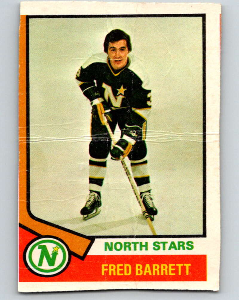 1974-75 O-Pee-Chee #234 Fred Barrett Minnesota North Stars V4810