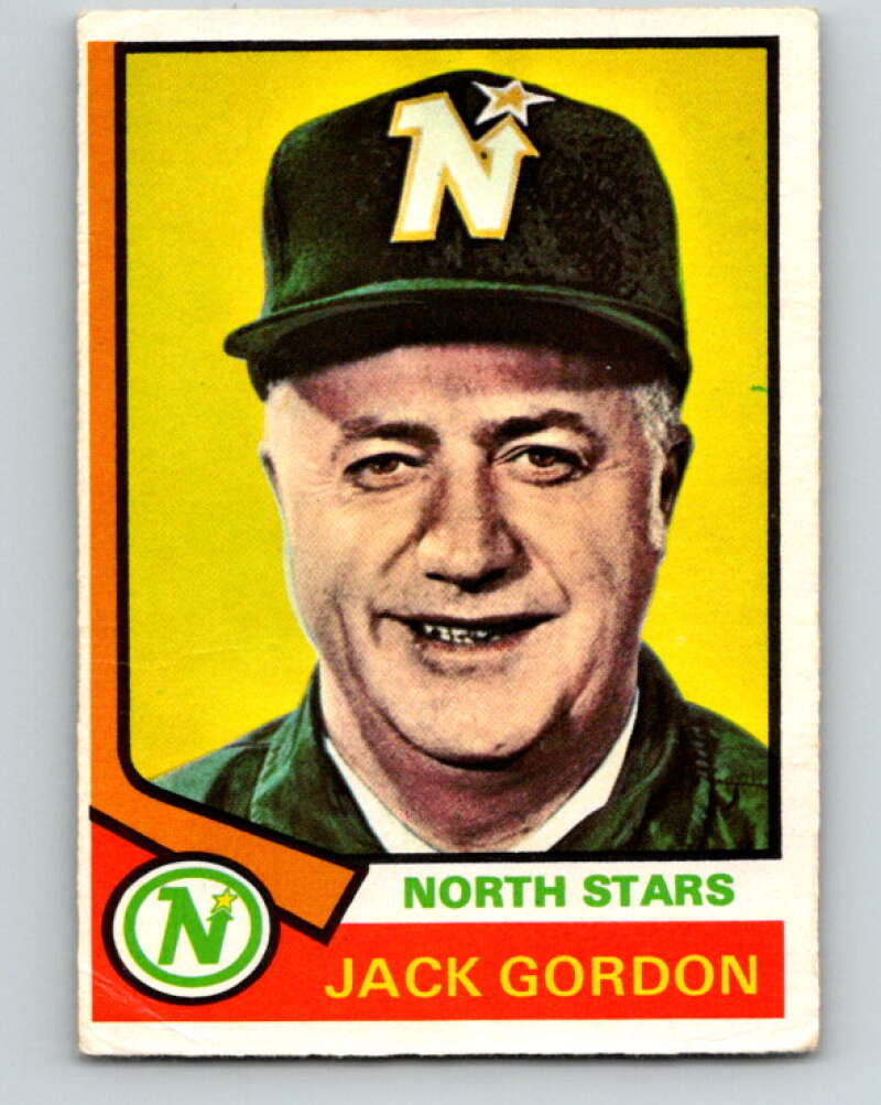 1974-75 O-Pee-Chee #238 Jack Gordon CO RC Rookie Minnesota North Stars V4824