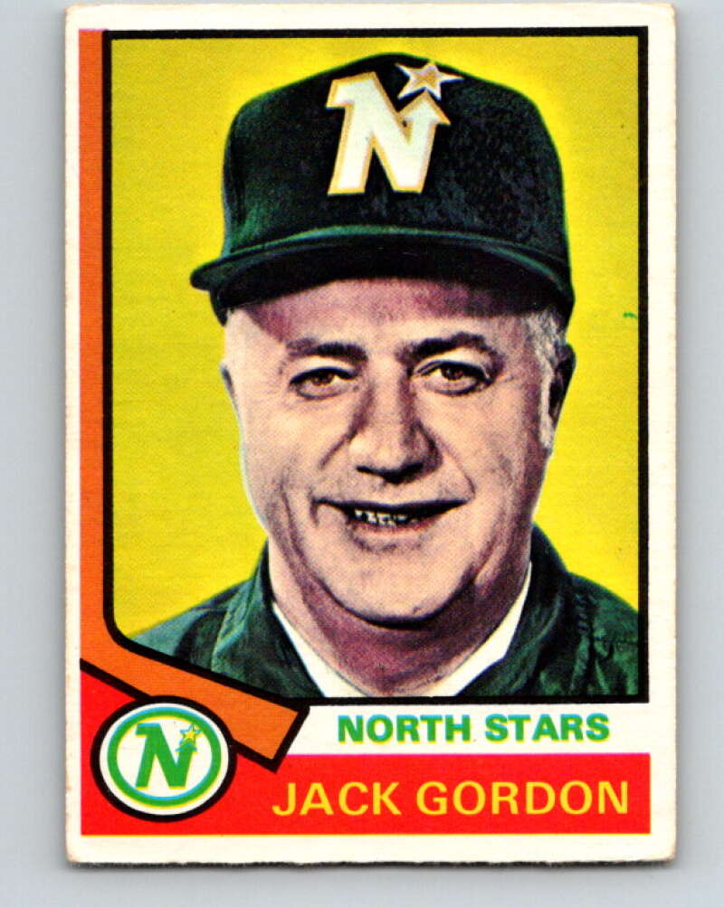 1974-75 O-Pee-Chee #238 Jack Gordon CO RC Rookie Minnesota North Stars V4825