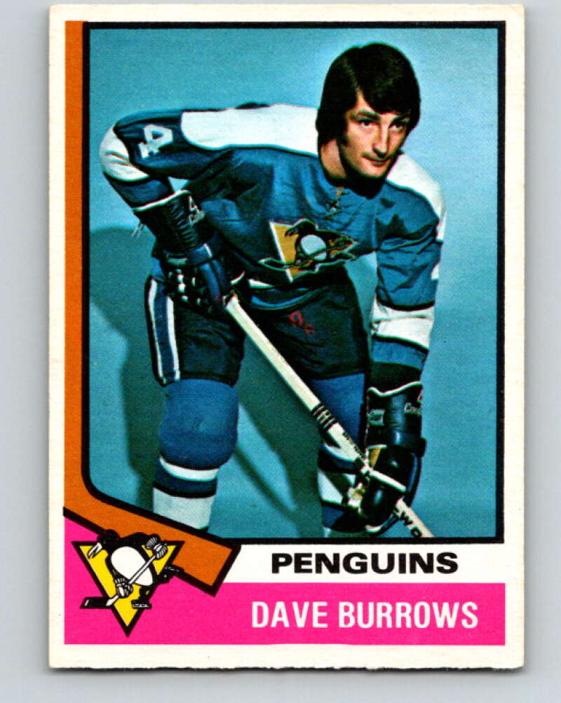1974-75 O-Pee-Chee #241 Dave Burrows UER Pittsburgh Penguins V4835