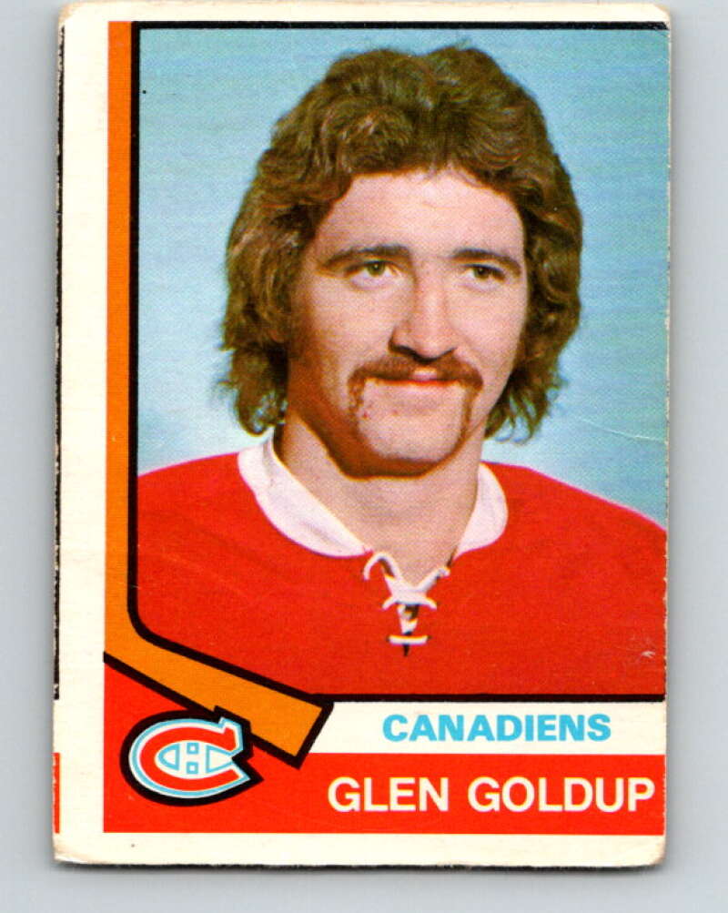 1974-75 O-Pee-Chee #275 Glenn Goldup RC Rookie Montreal Canadiens V4893