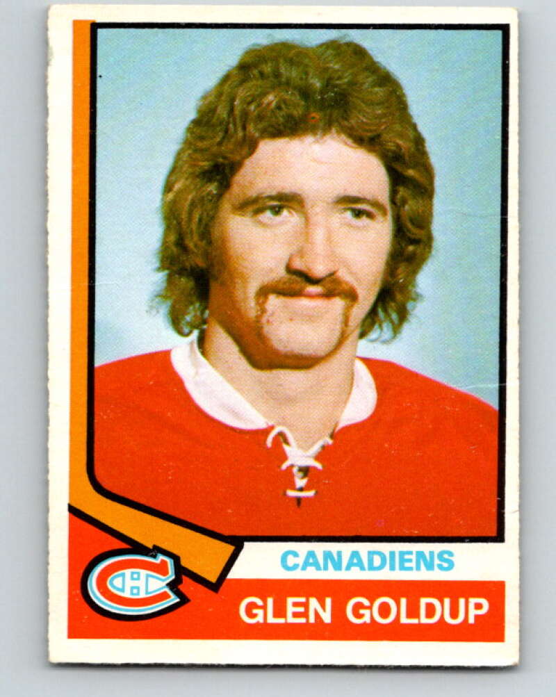1974-75 O-Pee-Chee #275 Glenn Goldup RC Rookie Montreal Canadiens V4894