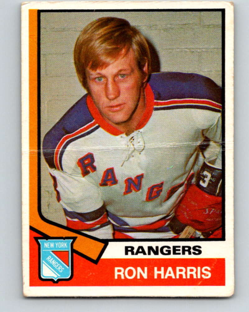 1974-75 O-Pee-Chee #276 Ron Harris New York Rangers V4895