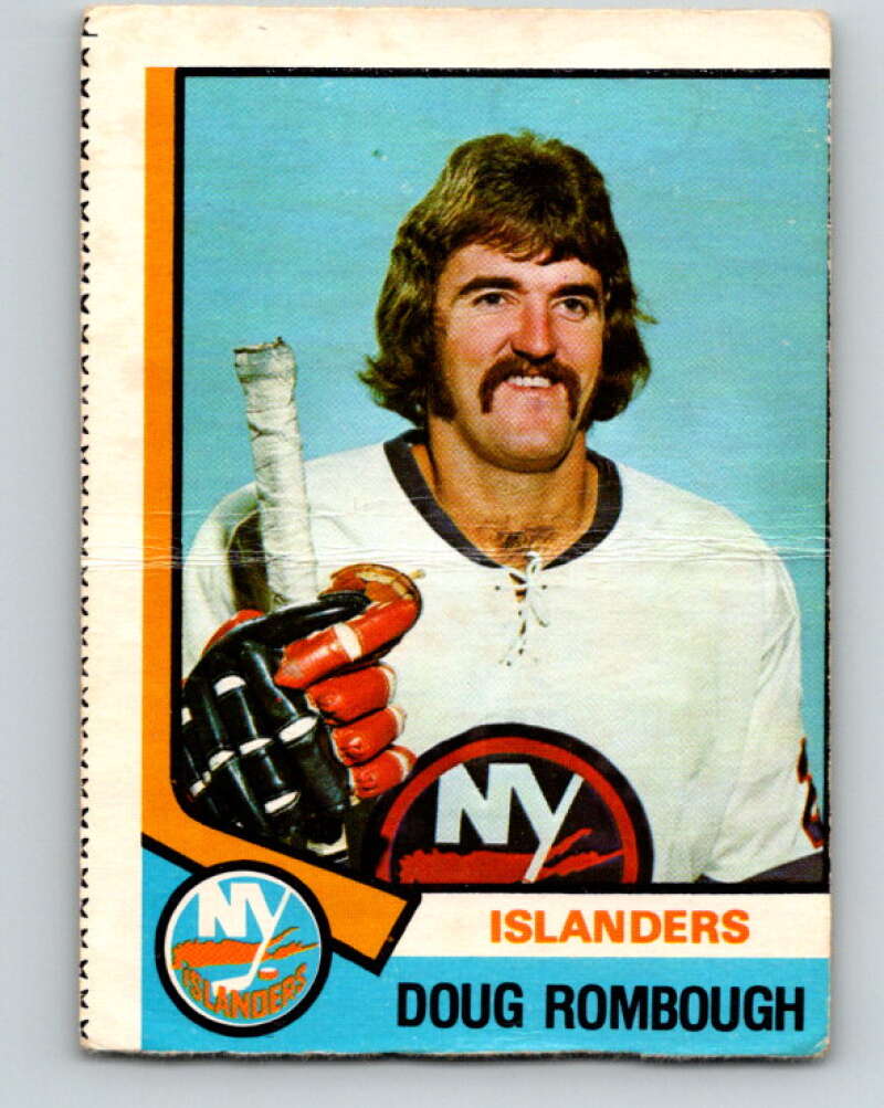 1974-75 O-Pee-Chee #279 Doug Rombough RC Rookie New York Islanders V4901