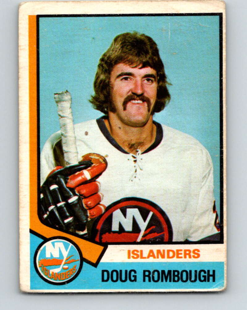 1974-75 O-Pee-Chee #279 Doug Rombough RC Rookie New York Islanders V4902