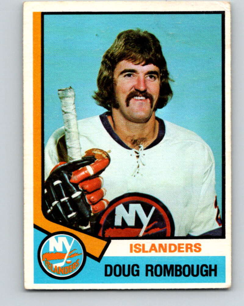 1974-75 O-Pee-Chee #279 Doug Rombough RC Rookie New York Islanders V4904
