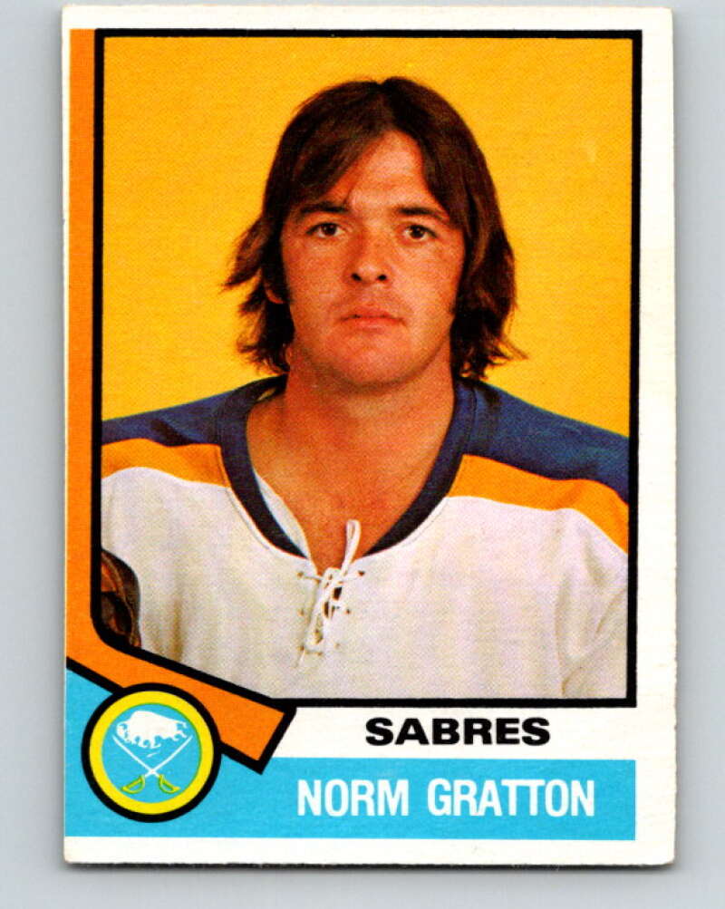 1974-75 O-Pee-Chee #288 Norm Gratton RC Rookie Buffalo Sabres V4927