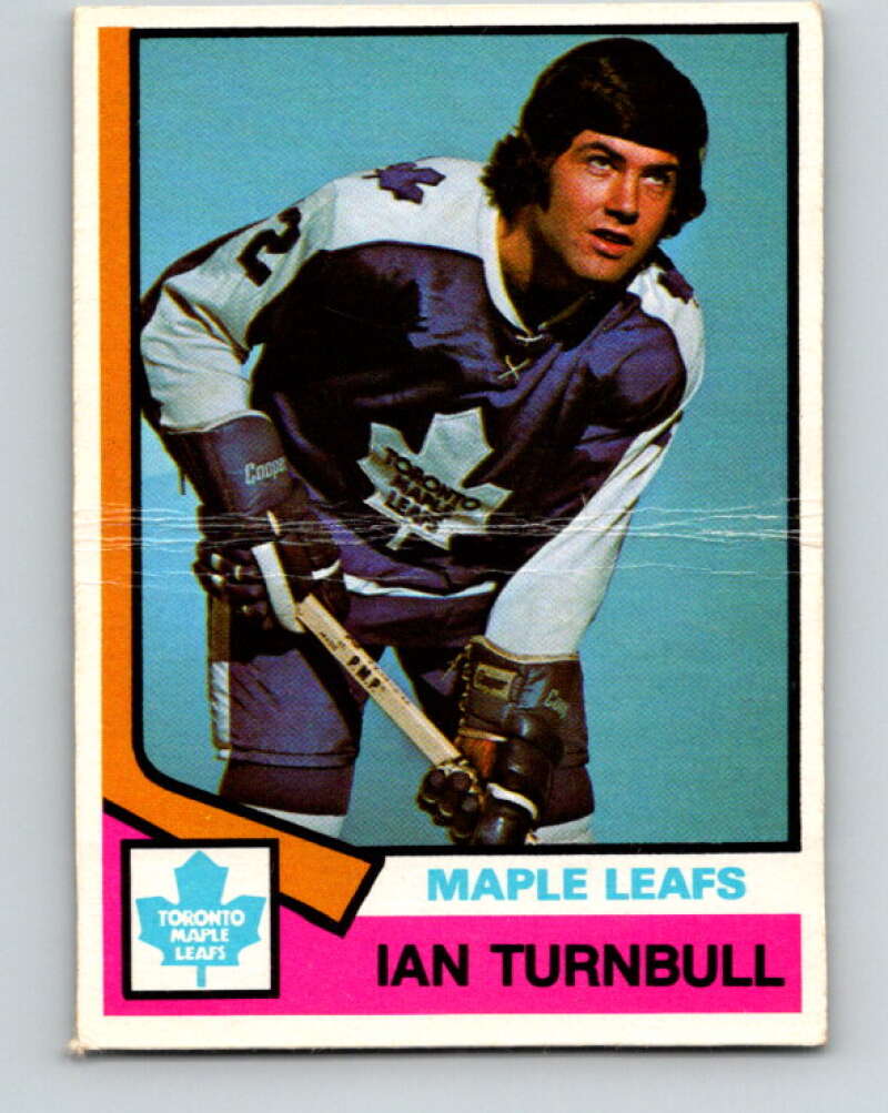 1974-75 O-Pee-Chee #289 Ian Turnbull RC Rookie Toronto Maple Leafs V4928