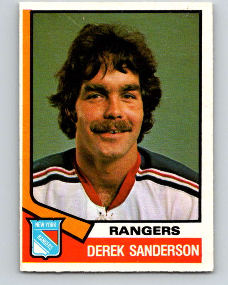 1974-75 O-Pee-Chee #290 Derek Sanderson New York Rangers V4930