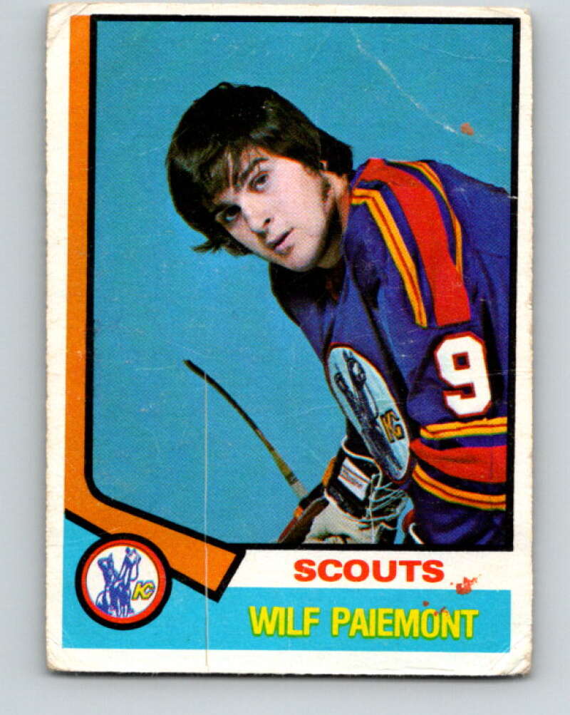 1974-75 O-Pee-Chee #292 Wilf Paiement UER RC Rookie Kansas City Scouts V4934