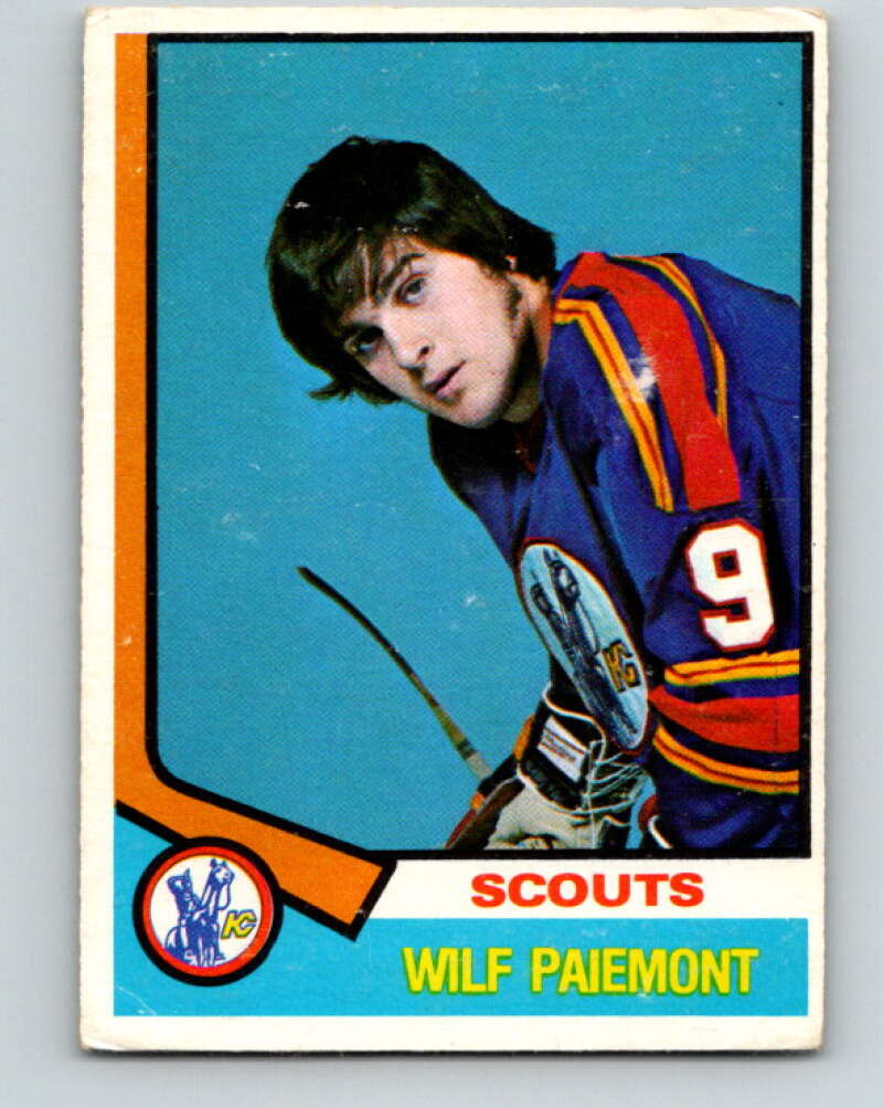 1974-75 O-Pee-Chee #292 Wilf Paiement UER RC Rookie Kansas City Scouts V4935