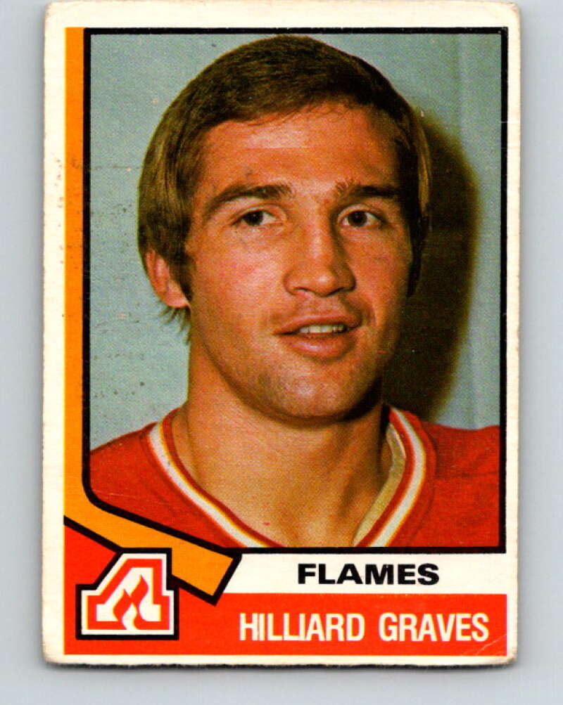 1974-75 O-Pee-Chee #306 Hilliard Graves Atlanta Flames V4958