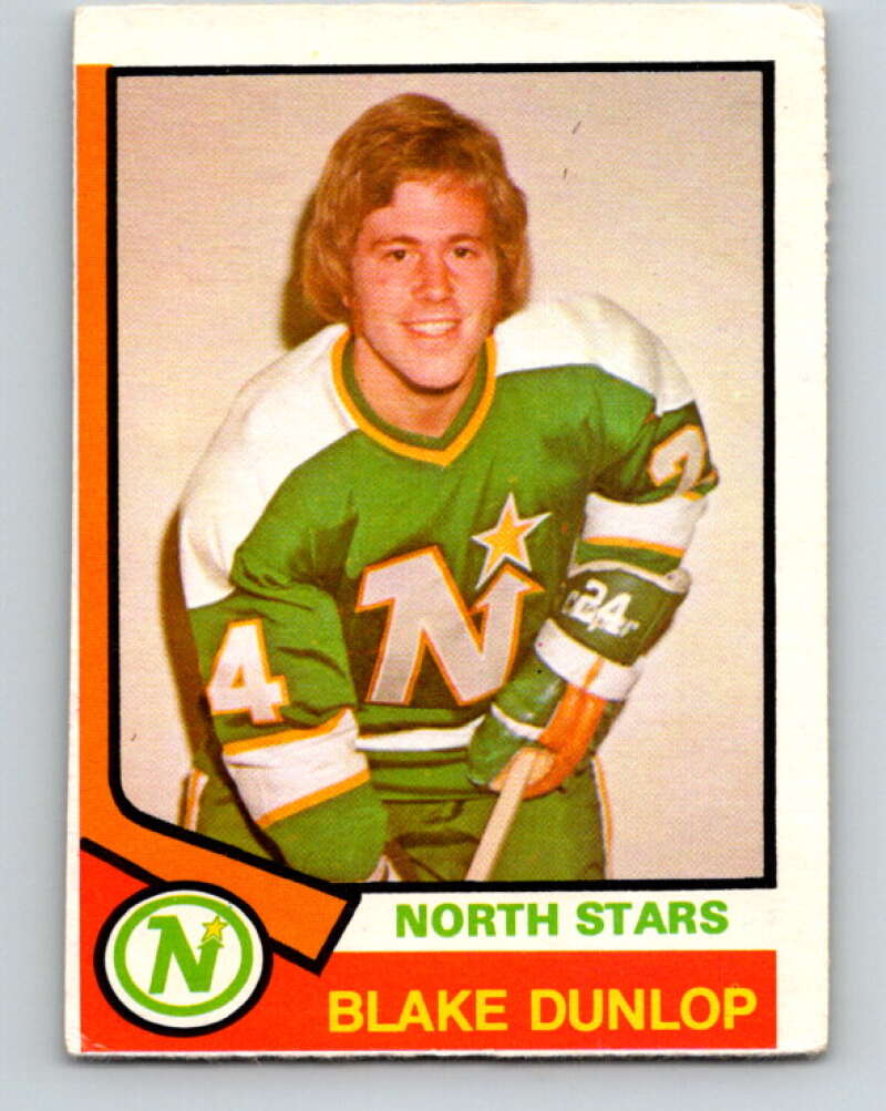 1974-75 O-Pee-Chee #308 Blake Dunlop RC Rookie Minnesota North Stars V4964