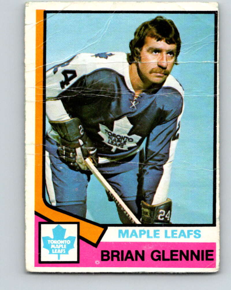 1974-75 O-Pee-Chee #310 Brian Glennie Toronto Maple Leafs V4969
