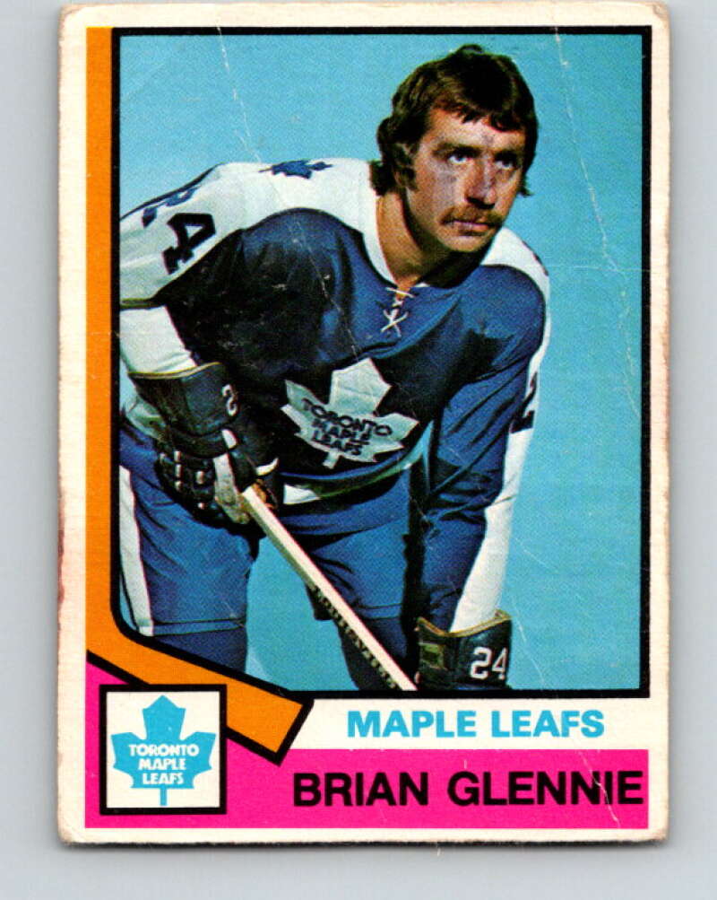 1974-75 O-Pee-Chee #310 Brian Glennie Toronto Maple Leafs V4970