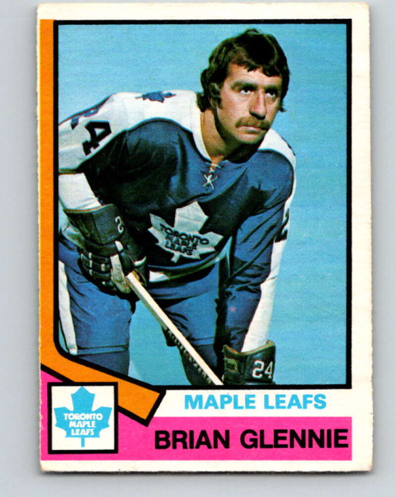 1974-75 O-Pee-Chee #310 Brian Glennie Toronto Maple Leafs V4971