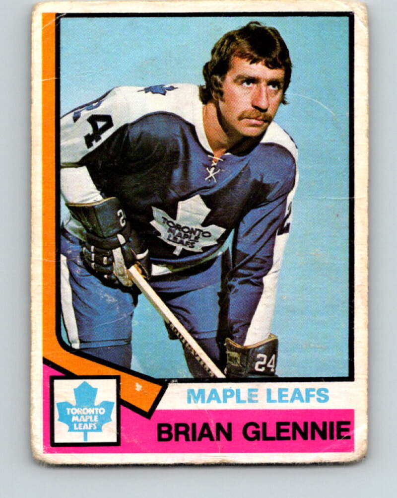 1974-75 O-Pee-Chee #310 Brian Glennie Toronto Maple Leafs V4972