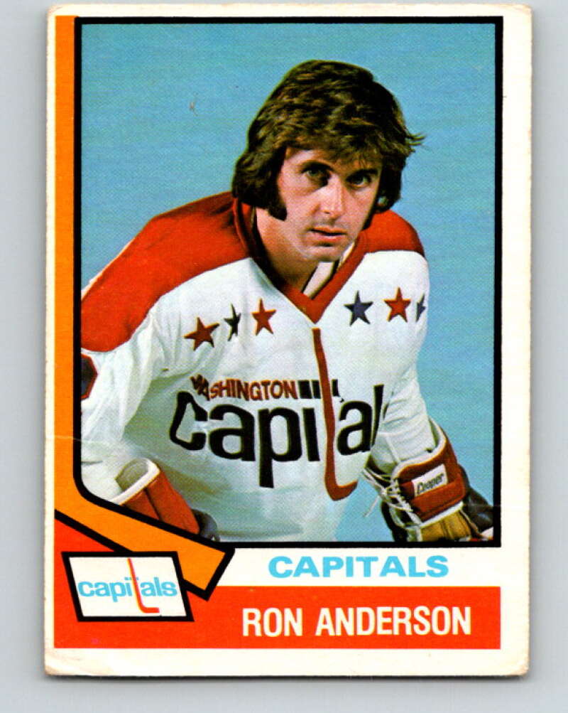 1974-75 O-Pee-Chee #314 Ron Anderson RC Rookie Washington Capitals V4979