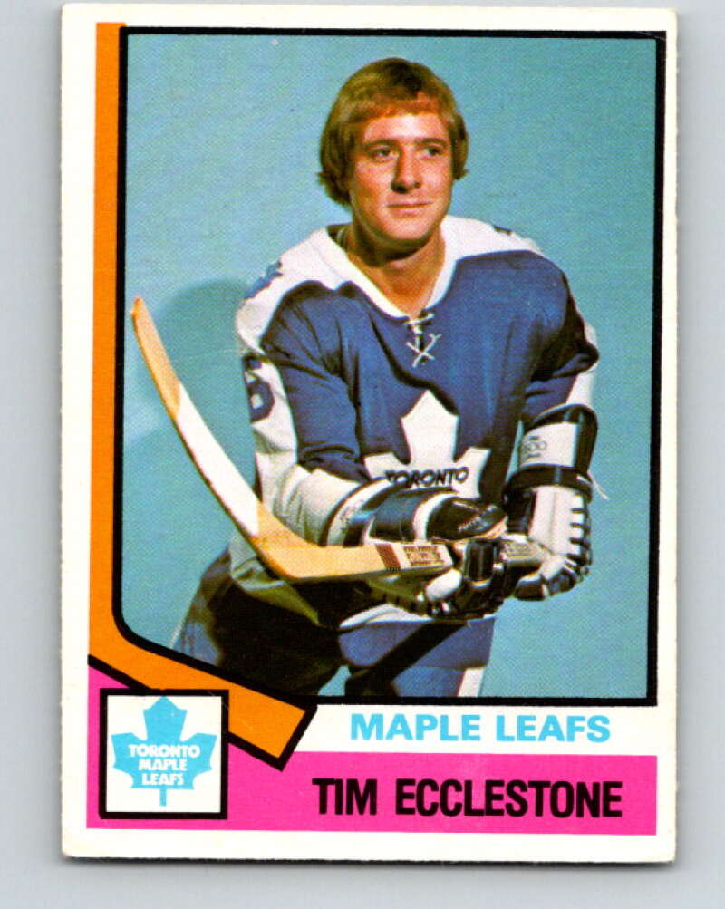 1974-75 O-Pee-Chee #323 Tim Ecclestone Toronto Maple Leafs V4991