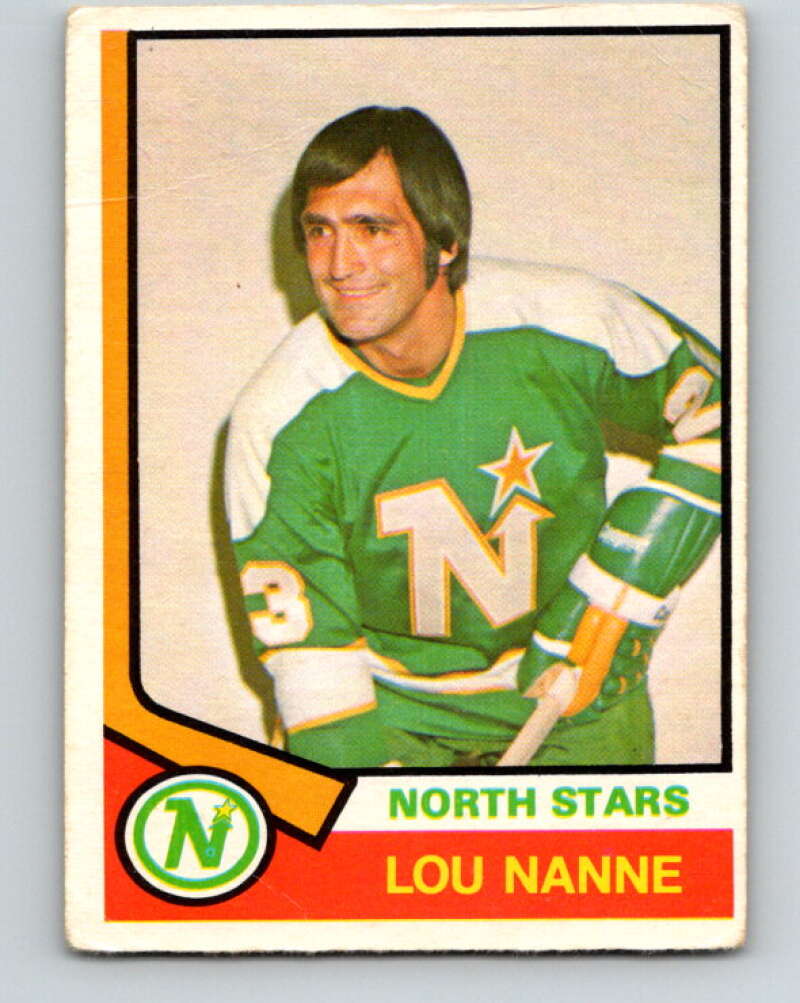 1974-75 O-Pee-Chee #325 Lou Nanne Minnesota North Stars V4995