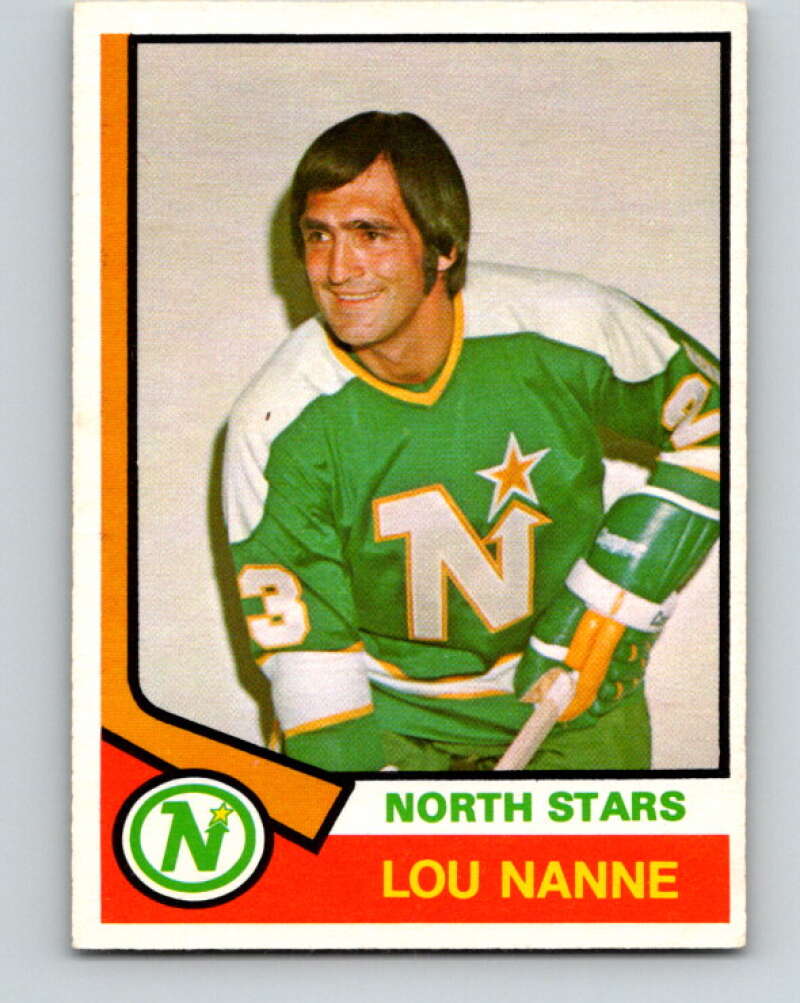 1974-75 O-Pee-Chee #325 Lou Nanne Minnesota North Stars V4997