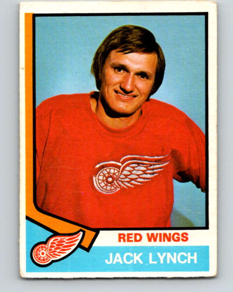 1974-75 O-Pee-Chee #331 Jack Lynch Detroit Red Wings V5006