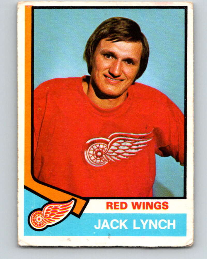 1974-75 O-Pee-Chee #331 Jack Lynch Detroit Red Wings V5007