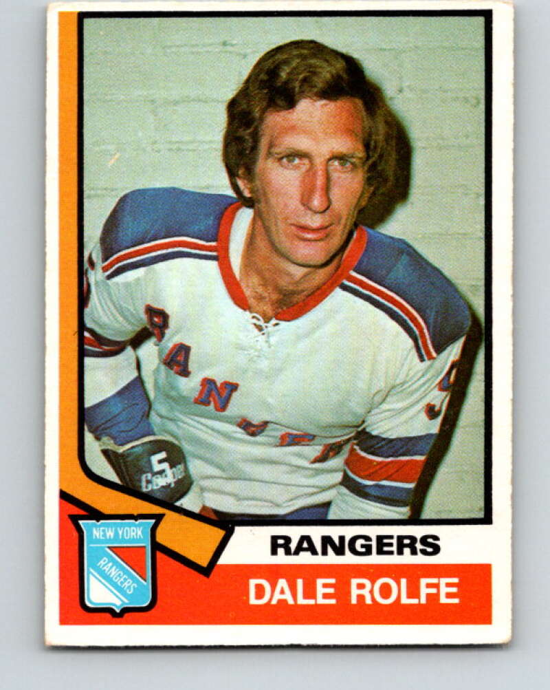 1974-75 O-Pee-Chee #341 Dale Rolfe New York Rangers V5022