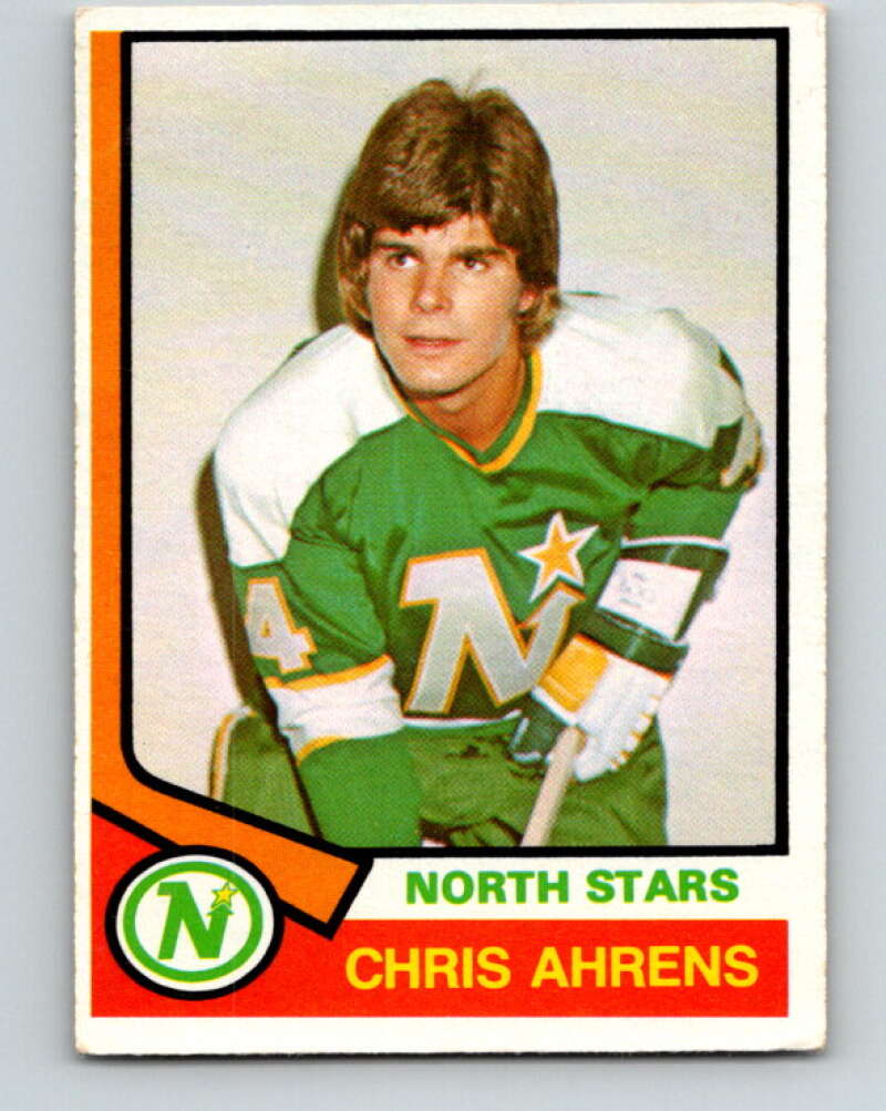 1974-75 O-Pee-Chee #346 Chris Ahrens RC Rookie Minnesota North Stars V5034
