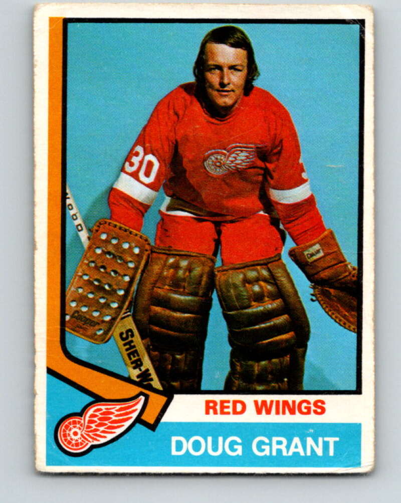 1974-75 O-Pee-Chee #347 Doug Grant RC Rookie Detroit Red Wings V5036