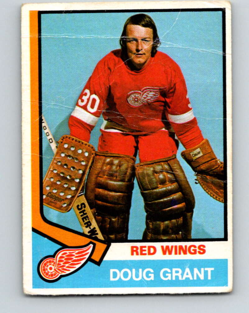1974-75 O-Pee-Chee #347 Doug Grant RC Rookie Detroit Red Wings V5037