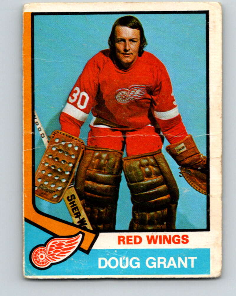 1974-75 O-Pee-Chee #347 Doug Grant RC Rookie Detroit Red Wings V5038