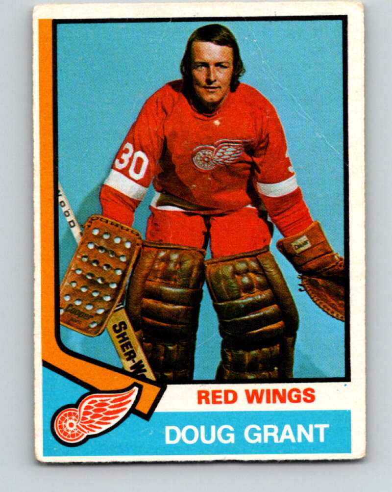 1974-75 O-Pee-Chee #347 Doug Grant RC Rookie Detroit Red Wings V5039
