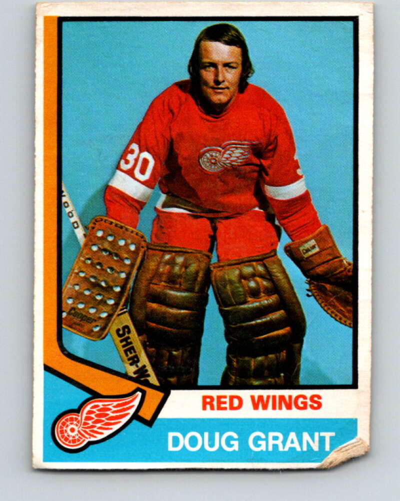 1974-75 O-Pee-Chee #347 Doug Grant RC Rookie Detroit Red Wings V5040