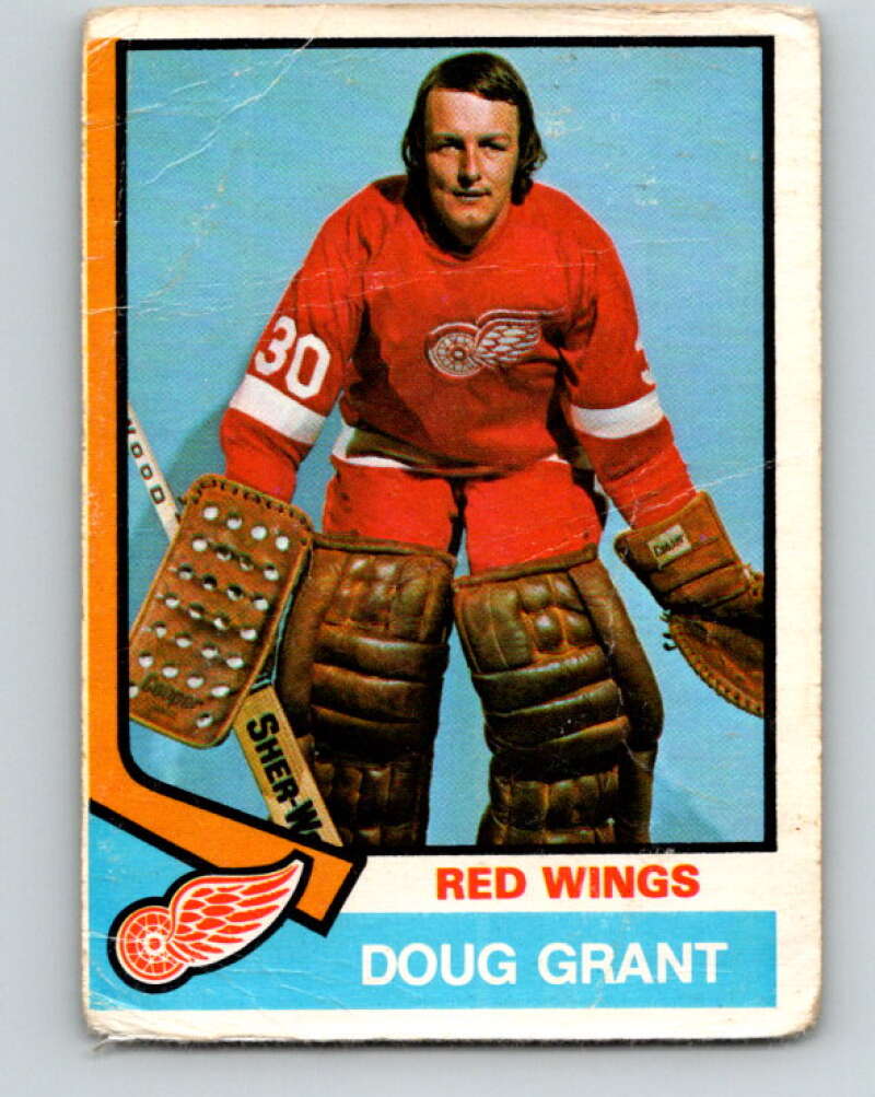 1974-75 O-Pee-Chee #347 Doug Grant RC Rookie Detroit Red Wings V5041