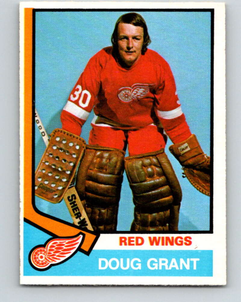 1974-75 O-Pee-Chee #347 Doug Grant RC Rookie Detroit Red Wings V5043