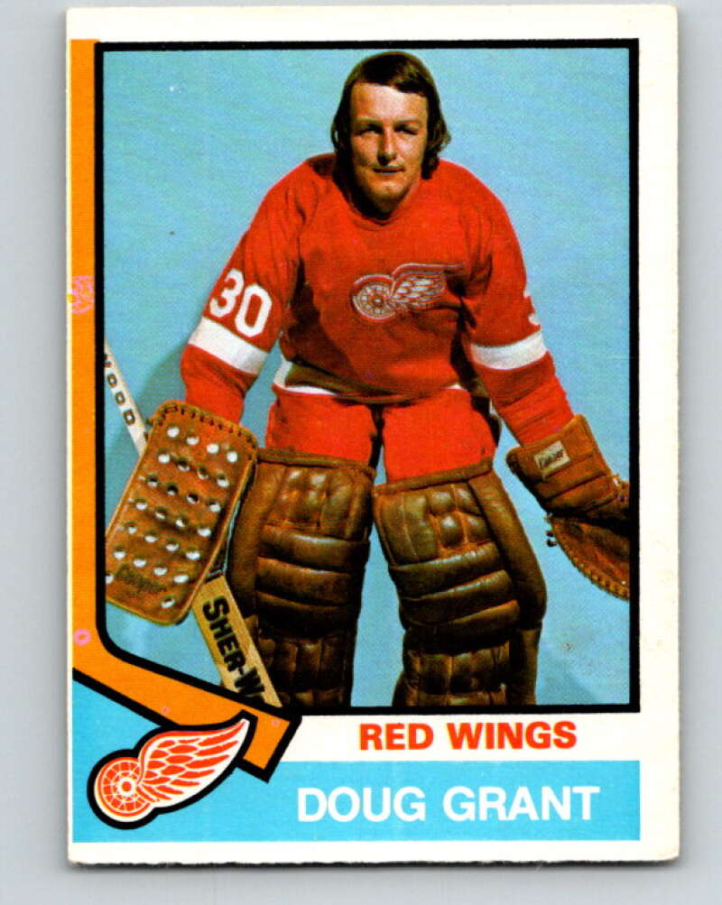 1974-75 O-Pee-Chee #347 Doug Grant RC Rookie Detroit Red Wings V5044