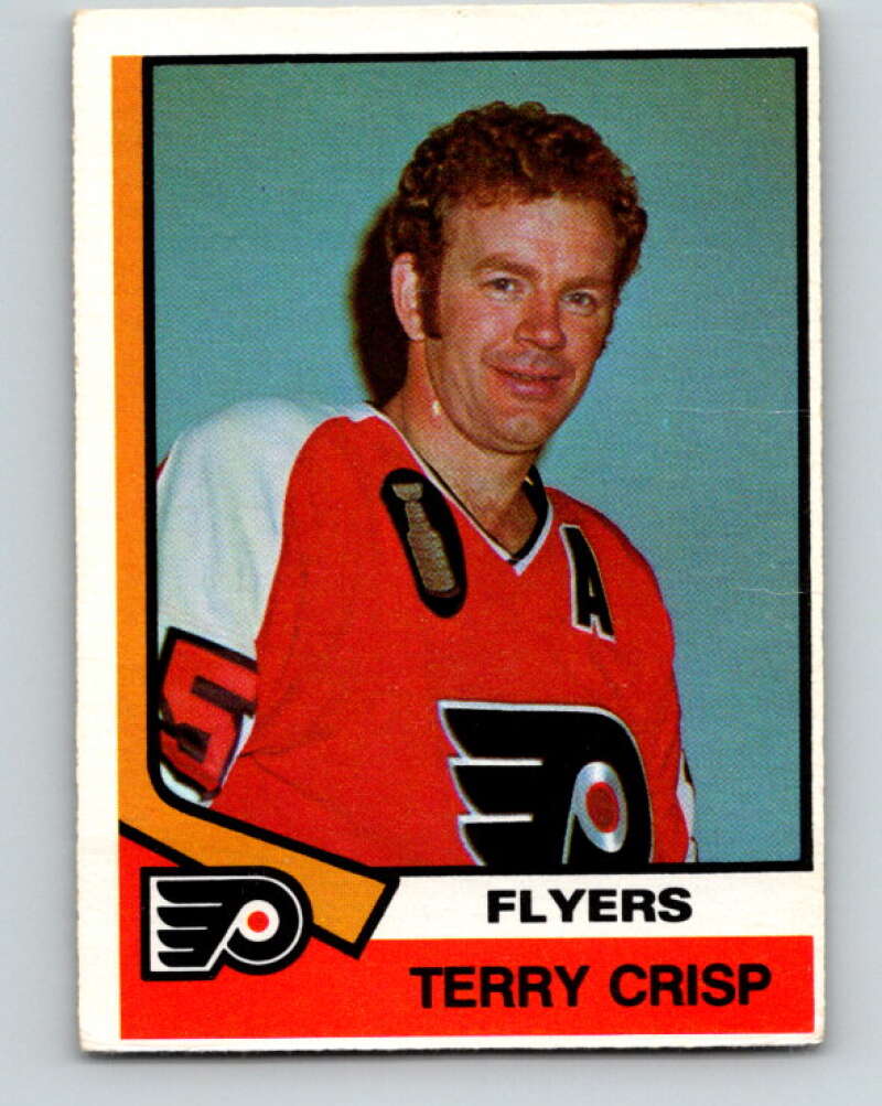 1974-75 O-Pee-Chee #352 Terry Crisp Philadelphia Flyers V5049